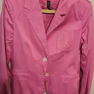 Ralph Lauren Pink Blazer with Embroidered Logo